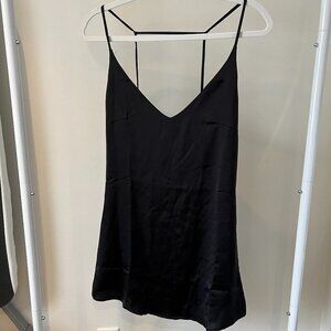 Black Mini Slip Dress by Lezat Size XS